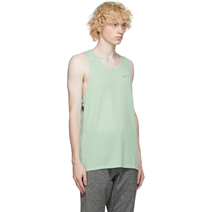 NIKE GREEN RISE 365 RUNNING TANK TOP