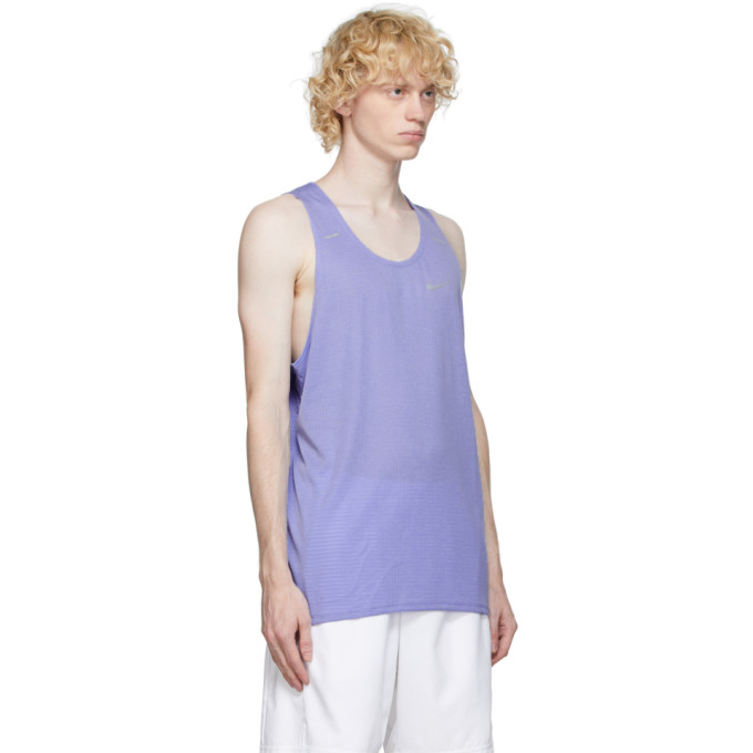 NIKE PURPLE RISE 365 RUNNING TANK TOP