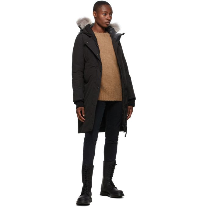 CANADA GOOSE BLACK DOWN SHERBROOKE PARKA