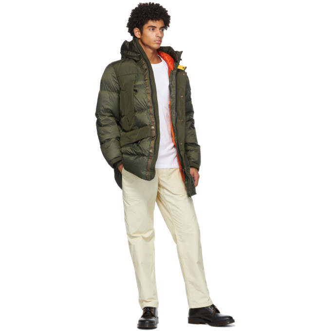 PARAJUMPERS GREEN DOWN SHEDIR COAT