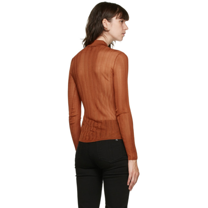 RAG & BONE RAG AND BONE ORANGE PACEY CARDIGAN