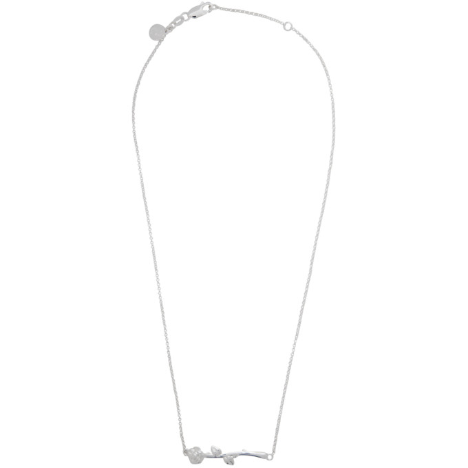 STOLEN GIRLFRIENDS CLUB STOLEN GIRLFRIENDS CLUB SILVER ROSE BAR PENDANT NECKLACE