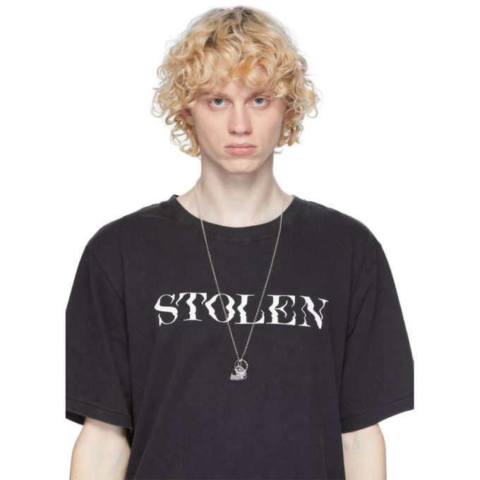 STOLEN GIRLFRIENDS CLUB SILVER BABY DON'T GO PENDANT NECKLACE