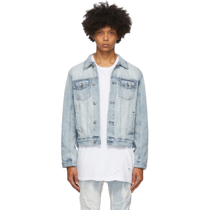 Ksubi Blue Oh G Acid Trip Trash Denim Jacket | ModeSens