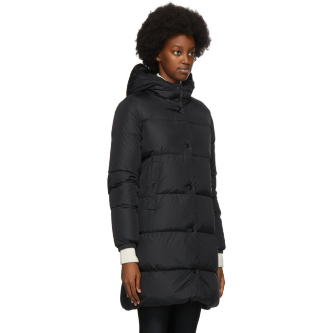 MONCLER BLACK DOWN BURGAUX COAT