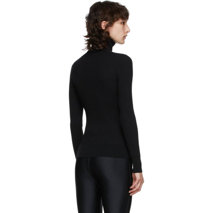 MONCLER MONCLER BLACK RIBBED TURTLENECK