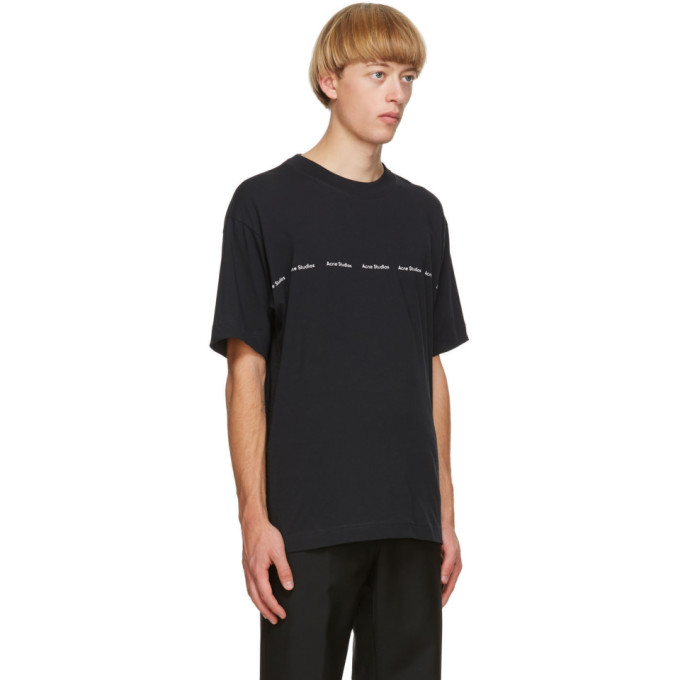ACNE STUDIOS ACNE STUDIOS BLACK LOGO PRINT T-SHIRT