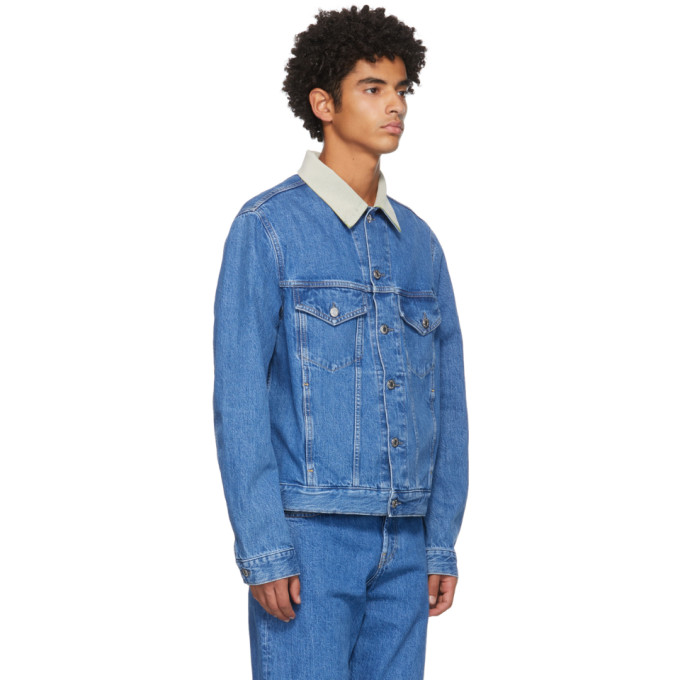 HELMUT LANG BLUE DENIM MASC BIG TRUCKER JACKET