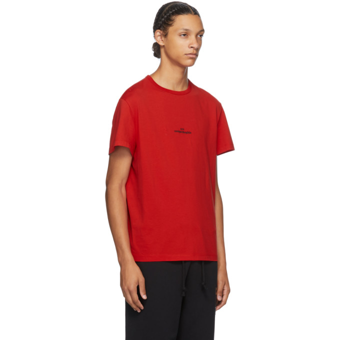 MAISON MARGIELA MAISON MARGIELA RED MAKO COTTON T-SHIRT