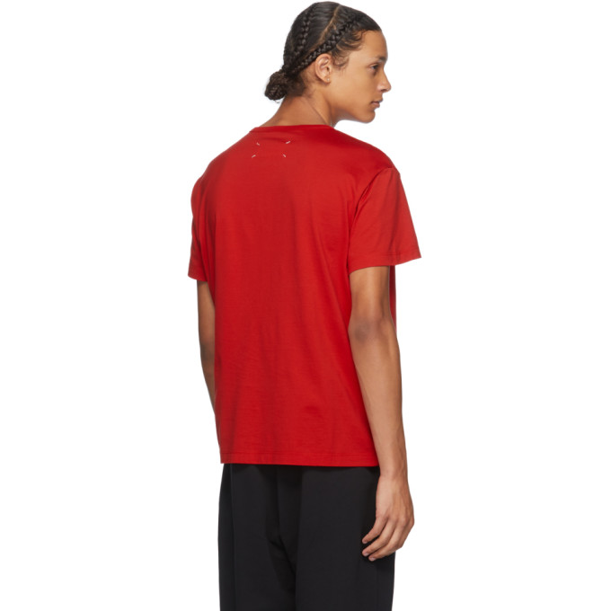 MAISON MARGIELA MAISON MARGIELA RED MAKO COTTON T-SHIRT