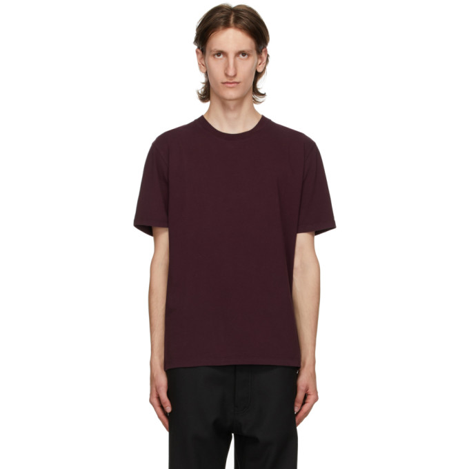 MAISON MARGIELA MAISON MARGIELA BURGUNDY JERSEY T-SHIRT