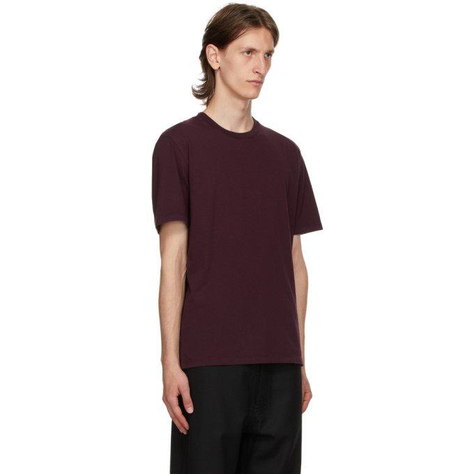 MAISON MARGIELA MAISON MARGIELA BURGUNDY JERSEY T-SHIRT