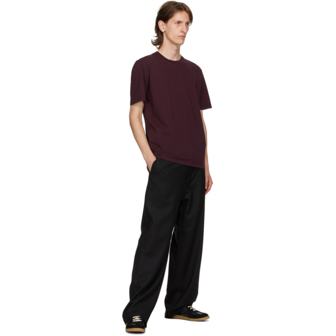 MAISON MARGIELA MAISON MARGIELA BURGUNDY JERSEY T-SHIRT