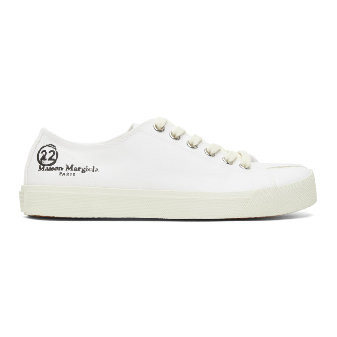 MAISON MARGIELA MAISON MARGIELA WHITE CANVAS TABI SNEAKERS