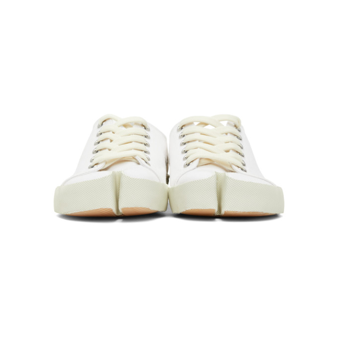 MAISON MARGIELA MAISON MARGIELA WHITE CANVAS TABI SNEAKERS
