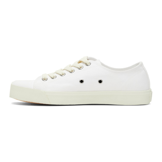 MAISON MARGIELA MAISON MARGIELA WHITE CANVAS TABI SNEAKERS