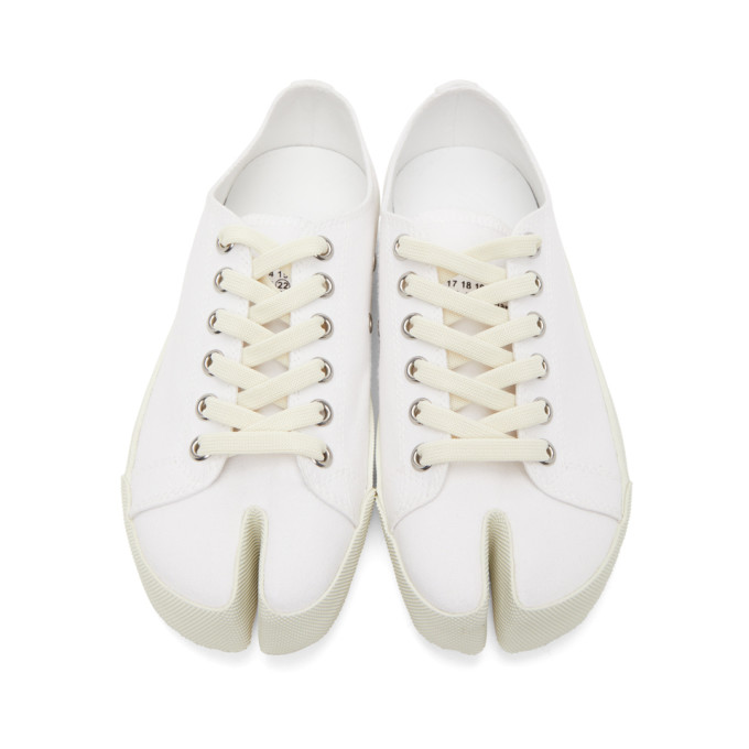 MAISON MARGIELA MAISON MARGIELA WHITE CANVAS TABI SNEAKERS