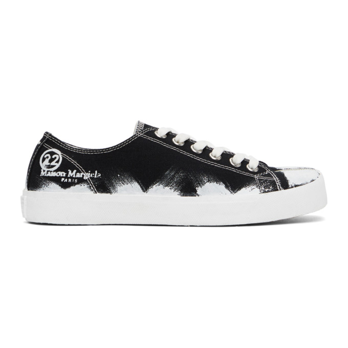 MAISON MARGIELA MAISON MARGIELA BLACK AND WHITE VANDAL TABI SNEAKERS