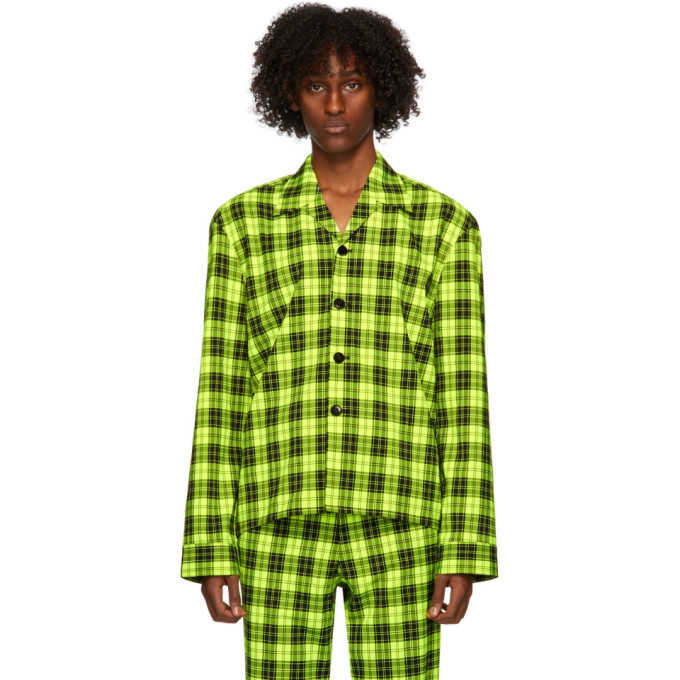 SANKUANZ SANKUANZ GREEN PLAID SHIRT