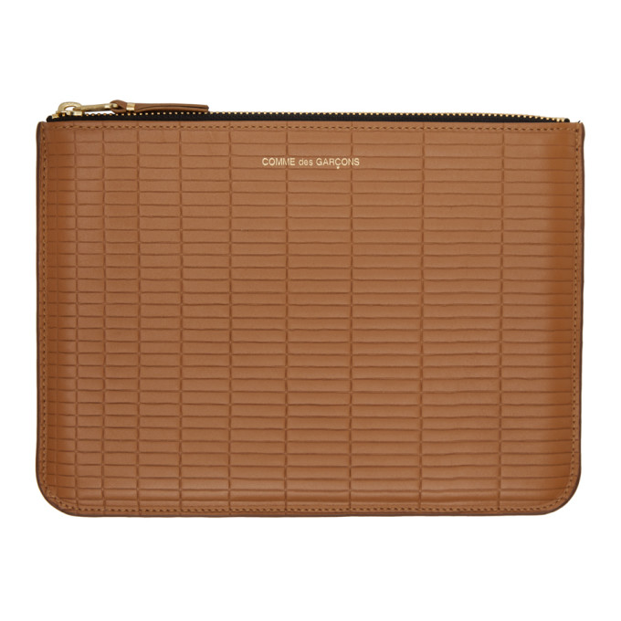 COMME DES GARÇONS COMME DES GARCONS WALLETS TAN LARGE BRICK POUCH