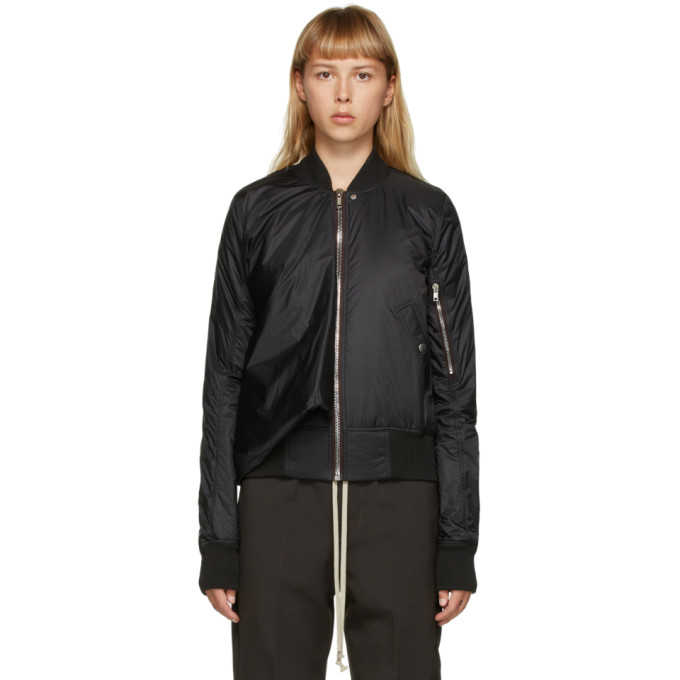 RICK OWENS RICK OWENS BLACK SEB CLASSIC BOMBER JACKET