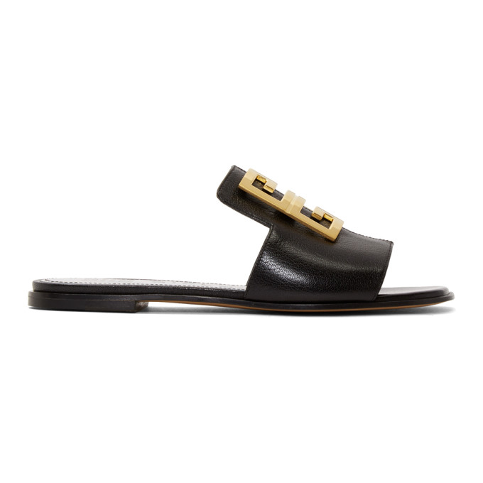 GIVENCHY Black 4G Flat Mules