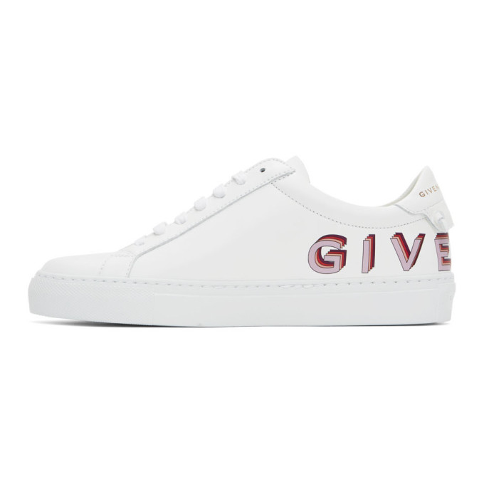 GIVENCHY GIVENCHY WHITE AND PURPLE LOGO URBAN KNOTS SNEAKERS