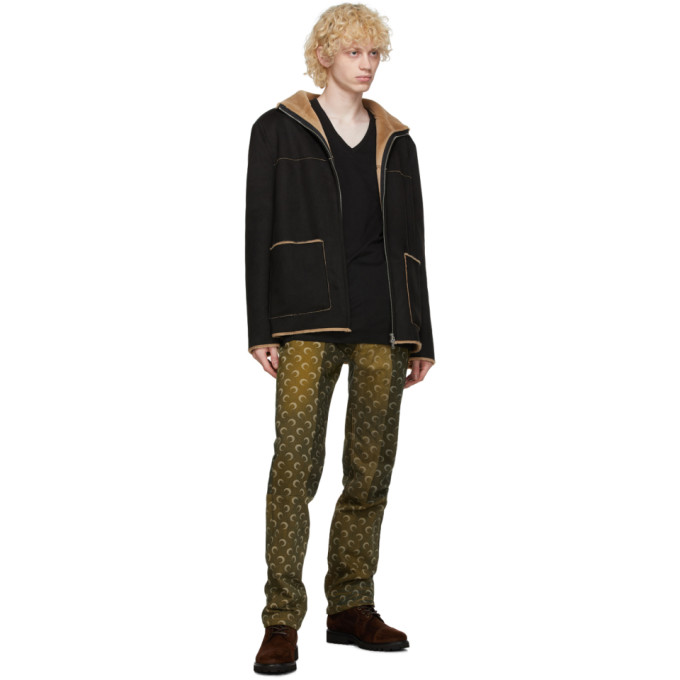 STAND STUDIO STAND STUDIO BLACK FAUX-SUEDE CALVIN JACKET