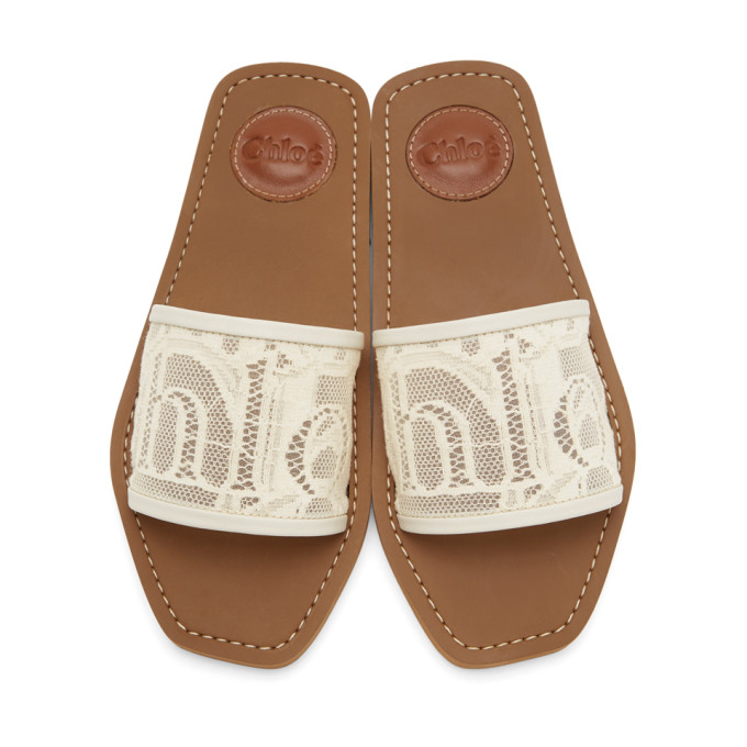 chloe woody slides white