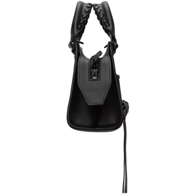 BALENCIAGA BLACK MINI NEO CLASSIC TOP HANDLE BAG