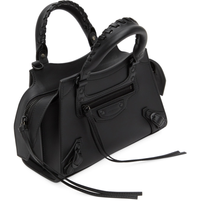 BALENCIAGA BLACK MINI NEO CLASSIC TOP HANDLE BAG