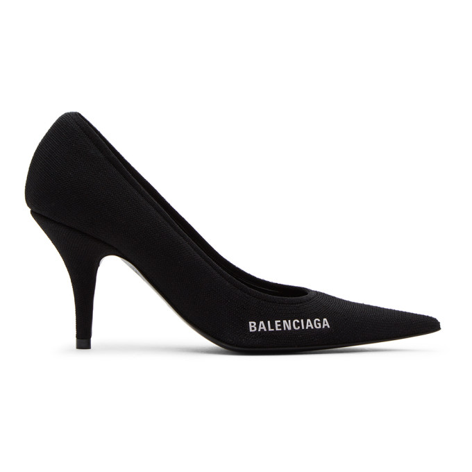 BALENCIAGA BALENCIAGA BLACK KNIT KNIFE PUMPS