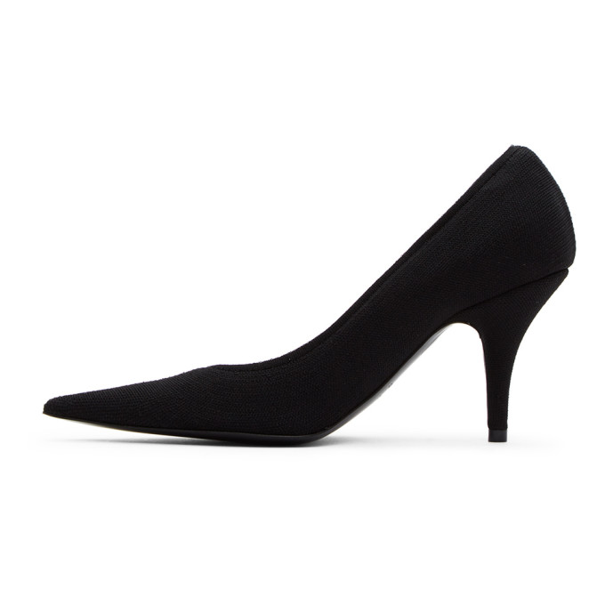 BALENCIAGA BALENCIAGA BLACK KNIT KNIFE PUMPS