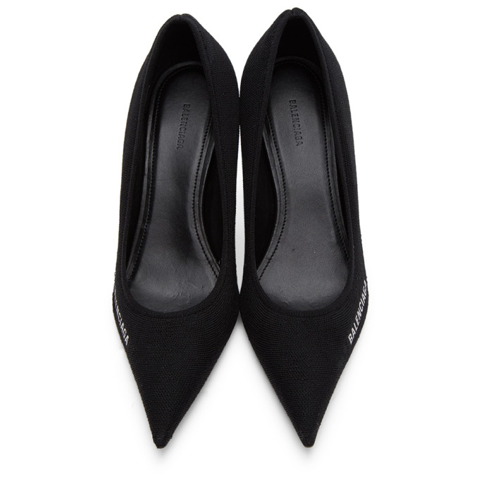 BALENCIAGA BALENCIAGA BLACK KNIT KNIFE PUMPS