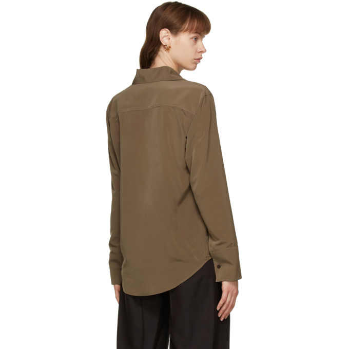 EFTYCHIA EFTYCHIA KHAKI CLOSED SHIRT