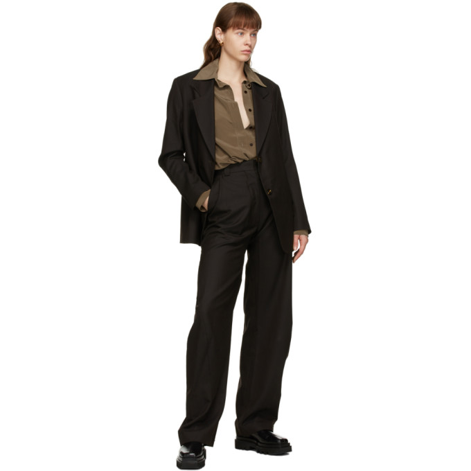 EFTYCHIA EFTYCHIA KHAKI CLOSED SHIRT