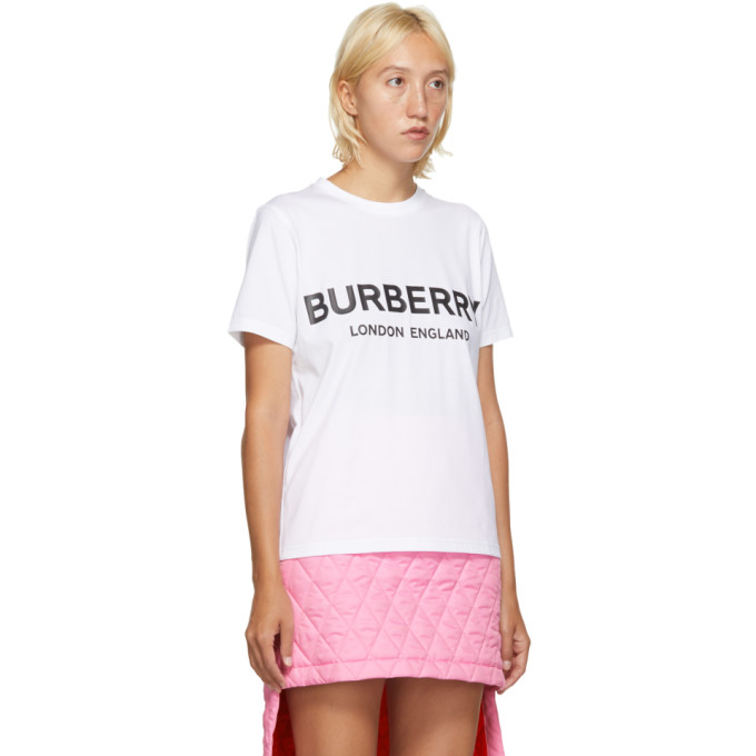BURBERRY White Shotover Logo T-Shirt