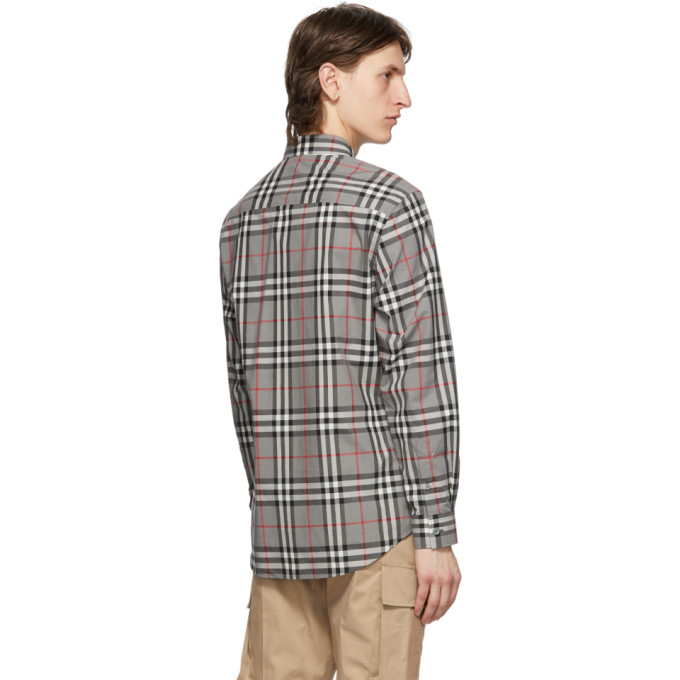 BURBERRY BURBERRY GREY CHECK CAXTON SHIRT
