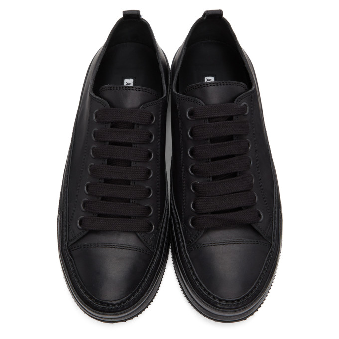 ANN DEMEULEMEESTER ANN DEMEULEMEESTER BLACK LEATHER SNEAKERS