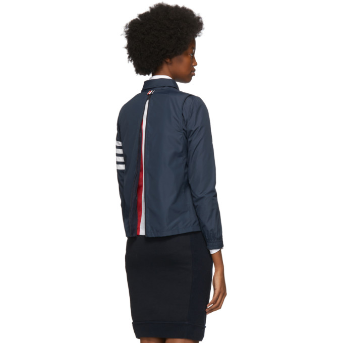 THOM BROWNE THOM BROWNE NAVY FLYWEIGHT 4-BAR GUSSET JACKET