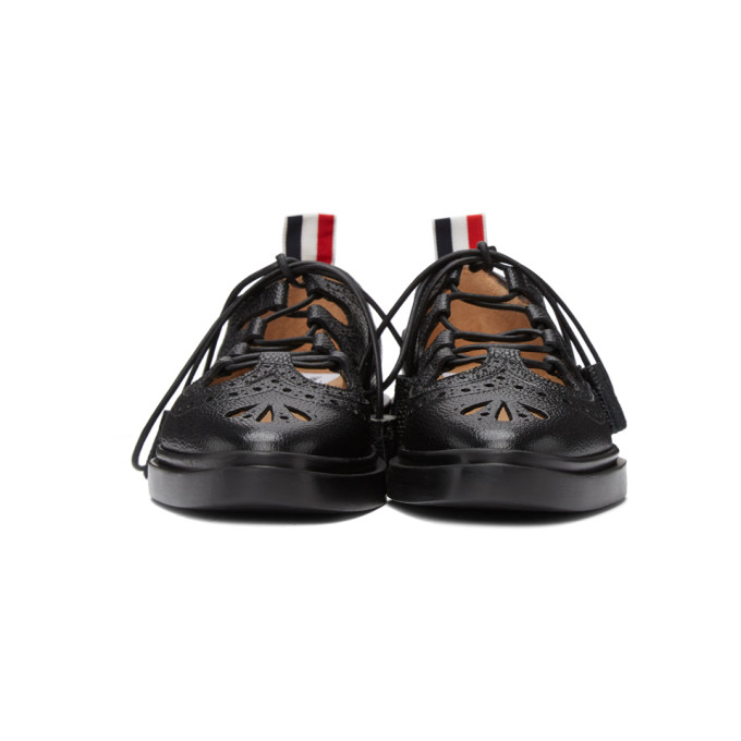 THOM BROWNE THOM BROWNE BLACK GHILLE OXFORDS