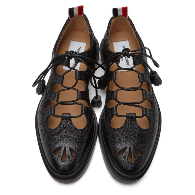 THOM BROWNE THOM BROWNE BLACK GHILLE OXFORDS