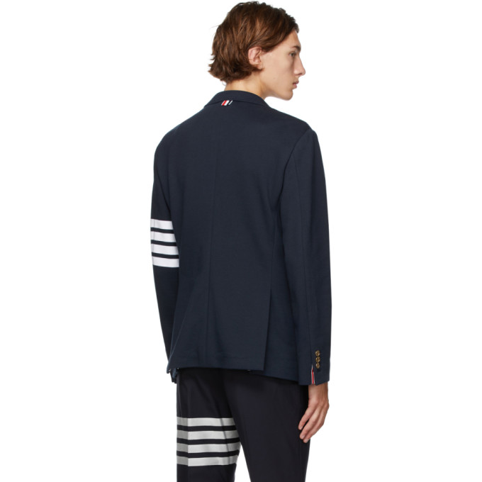 THOM BROWNE THOM BROWNE NAVY 4-BAR UNCONSTRUCTED SPORT BLAZER