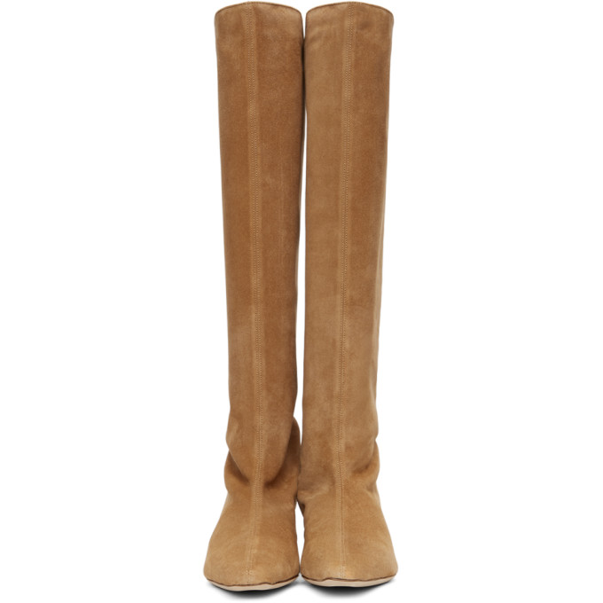 STAUD STAUD TAN SUEDE WALLY BOOTS