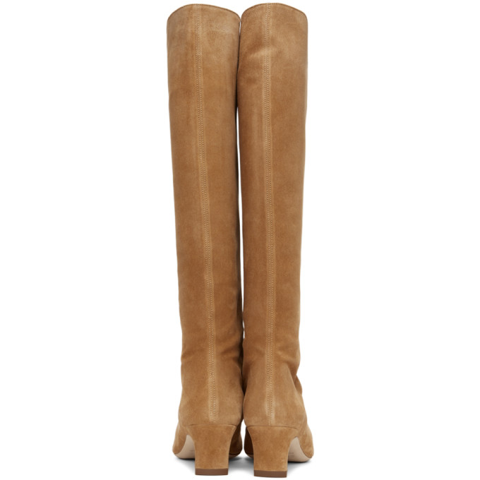 STAUD STAUD TAN SUEDE WALLY BOOTS