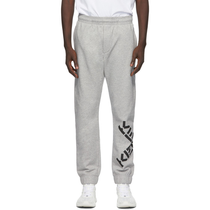 KENZO KENZO GREY FLEECE BIG X LOUNGE PANTS