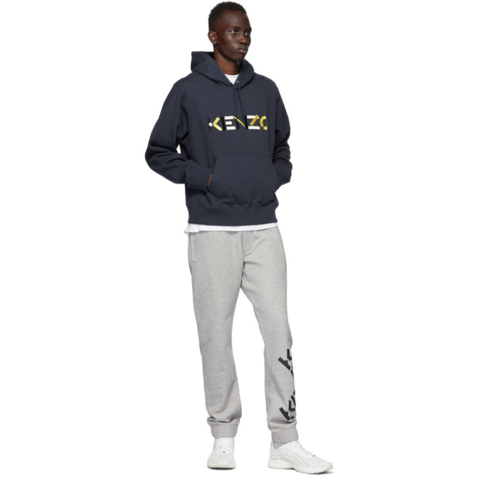 KENZO KENZO GREY FLEECE BIG X LOUNGE PANTS