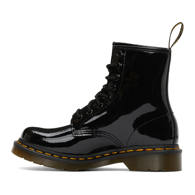 DR. MARTENS DR. MARTENS BLACK PATENT 1460 BOOTS