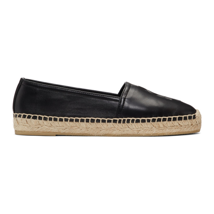 SAINT LAURENT Black Monogramme Espadrilles
