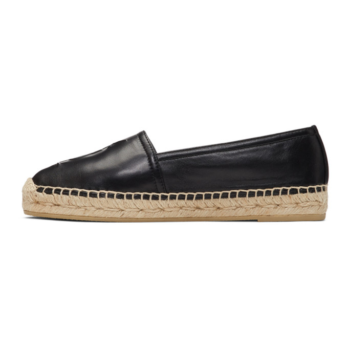 SAINT LAURENT Black Monogramme Espadrilles